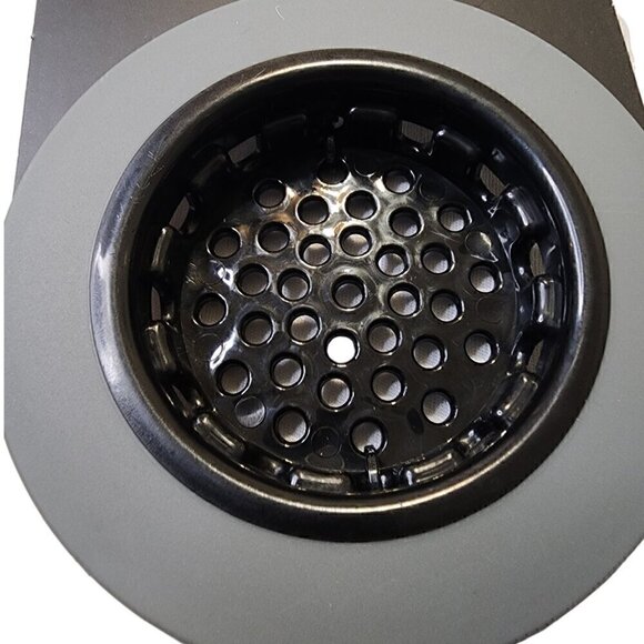 Sinkbasics KITCHEN SINK Rubber BASKET Drain sink basic GRAY grey STRAINER - Picture 2 of 7